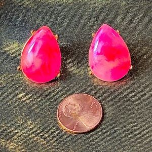 Pink with Gold Earrings